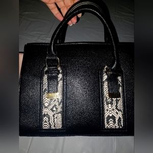 Purse  PINK Black White Snake Gold SATCHEL BAG Purse